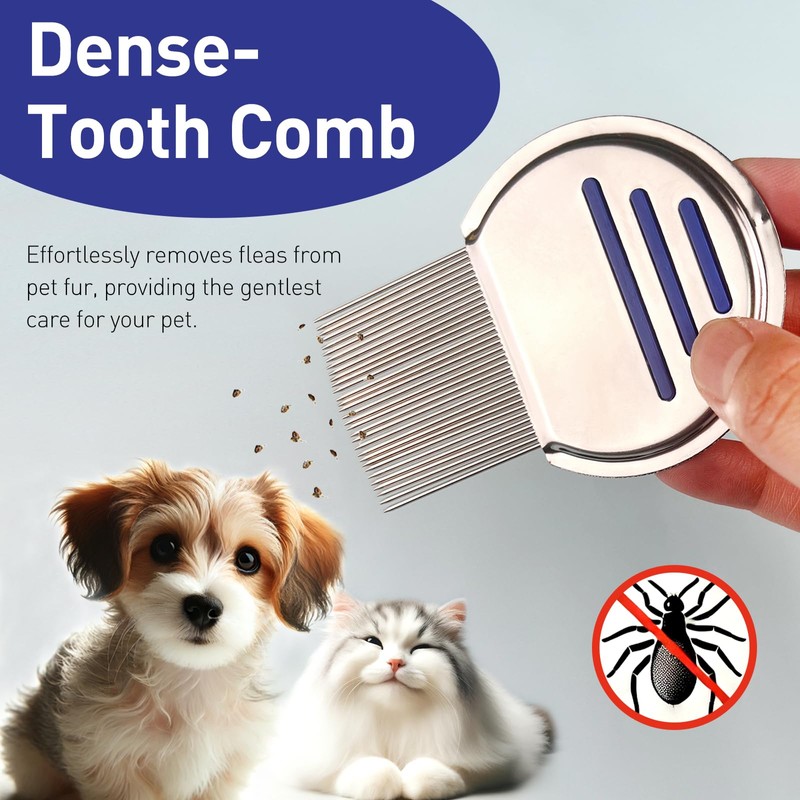 2 Pack Professional Stainless Steel Lice Comb, Reusable Lice and
