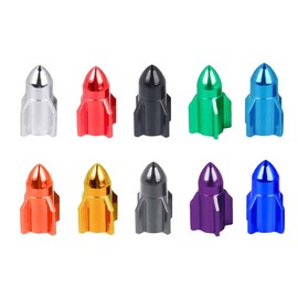 AVUELOI Valve Caps, Pack of 10 Bicycle Tyre Valve Caps, Bicycle Valve Caps Dust Caps, Valve Cover Tyre Valve Caps, Aluminium Bicycle Valve Cap