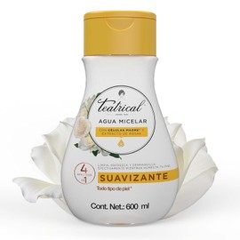 TEATRICAL Agua Micelar con Células Madre de Rosa Blanca, Elimina impurezas, desmaquilla, humecta y refresca la Piel, Botella con 600ml
