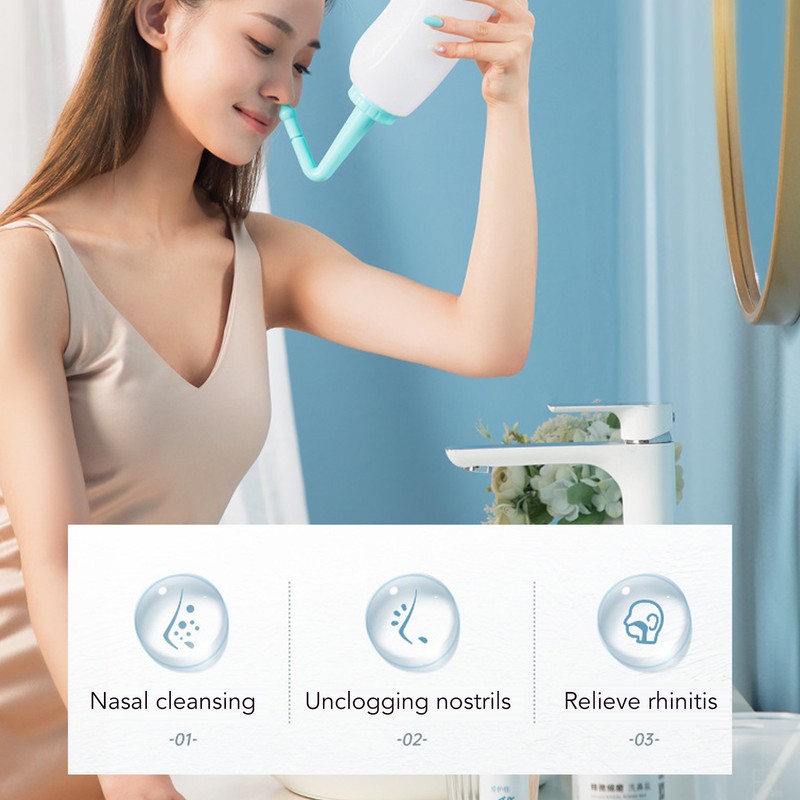 Nasal Sinus Rinse Irrigation Tilt Angle Rhinitis Relief Sinus Rinse