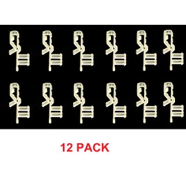 JSP Manufacturing Multi Pack of Hidden Valance Clips Faux and Real Wood Window Blinds 2" Short Style (12)