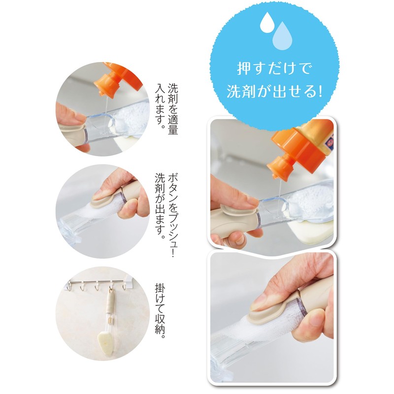 Remark Kitchen Cleaning Sponge & Brush Set with Handle, Kitchen