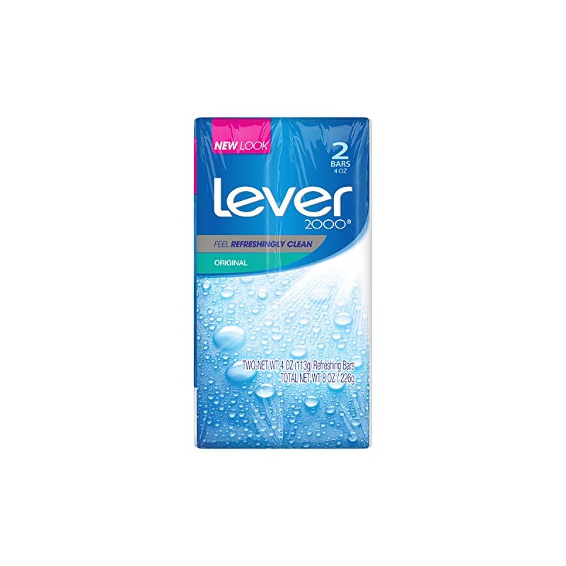 Lever 2000 Bar Soap, Original, 3.75 oz, 2 Bar