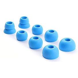 Replacement Silicone Ear Tips Earbuds Buds Set Compatible with for Powerbeats 2 3 Wireless Beats by dre Headphones Earphones, 4 Pairs (Blue)