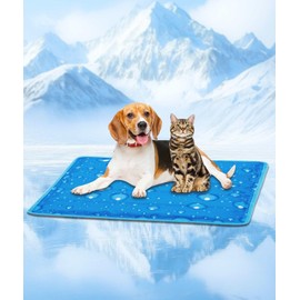 Renjie Dog Cooling Mat Cooling Mat for Dogs & Cats Water Injection Solidifies Technology Indoor Outdoor Dog Pad for Summer, Easy to Clean