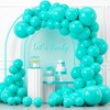 YAOWKY Teal Balloons Garland Arch Kit, 102PCS 18In 12In 10In