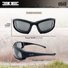 Epoch Lacrosse Hybrid Motorcycle Sunglasses Black Frames Smoke Lens ANSI