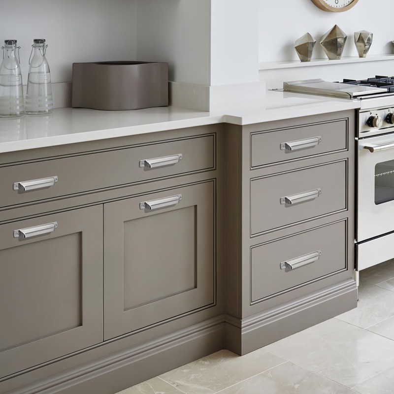 Dosoye 5 Packs 5in(128mm) Drawer Pulls Brushed Nickel Cabinet Cup