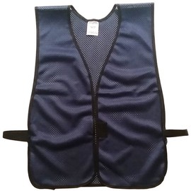 Navy Blue Safety Vests, Soft Mesh Plain Material - Texas America Safety Company