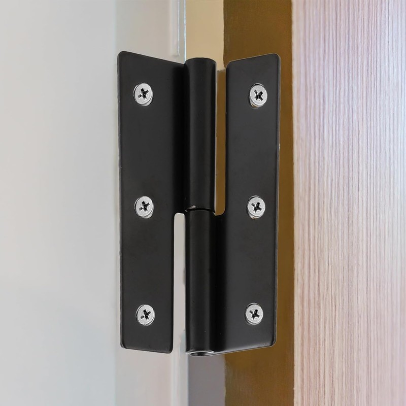 QOOWFEANIG 4 Pairs Black Lift-Off Hinges 2.5ins Stainless Steel Hinges