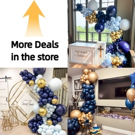 Bezente Navy Blue Latex Party Balloons, 100 Pack 12 inch Round Helium Navy Balloons for Wedding Graduation Birthday Party Backdrop Decorations