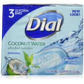 Dial Skin Care Bar Soap, Coconut Water, 4 Ounce (Pack of 3)