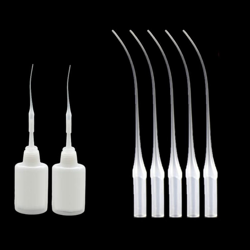 PandaHall Plastic Glue Micro Tips Glue Extender Applicator for Laboratory