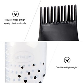 Partykindom Root Comb Applicator Bottle for Hair Dye Brush Root Comb Color with Refillable Container for Salon Store Plastic Black They Are Made of Pl