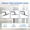 MEDIOMI Solid Metal Large Rain Shower Head, Round High Flow