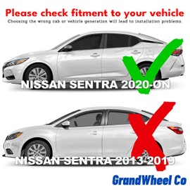 Window Deflectors Smoke Tinted in-Channel Side Window Vent Visor Deflectors Rain Guards Compatible with Nissan Sentra 2020-2025 - 4 pcs. GW0956