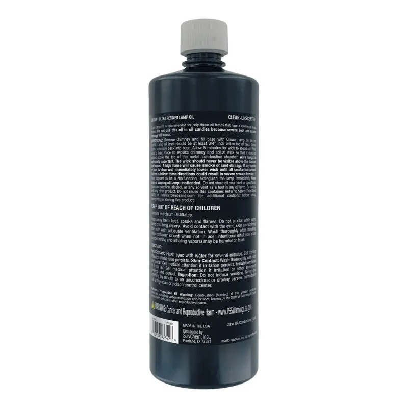 Aceite Para Lamparas Ultrarefinado 946ml Sin Aroma Sin Humo