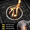 RUOJAS 20 Pounds Onyx Black Fire Glass Beads 3/4 Inch