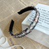 Burnaby tweed woven yarn wide hairband / 버나비 트위드 엮은