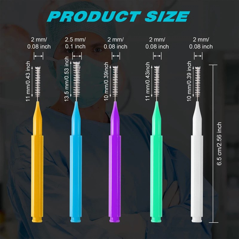 Willbond 350 Pieces Braces Brush for Cleaner Interdental Brushes Kit