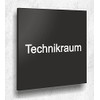 Door Sign Technikraum Sign Black Matt UV Print 12 x