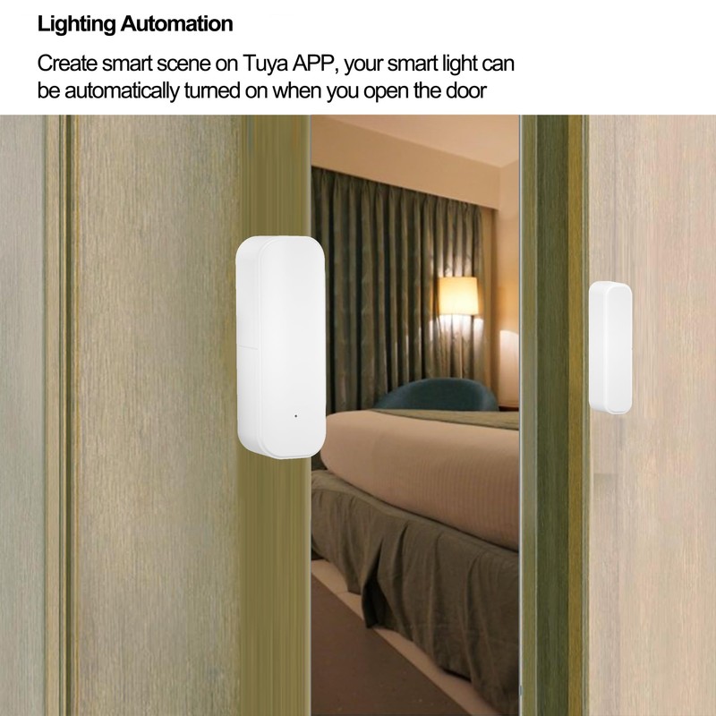 TUYA Smart Door/Window Sensor, Wireless Window Sensor, Real-time Alarm, Compatible