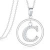 GLOVSTIA Silver Dainty Initial Necklaces for Women, Trendy Letter Necklace