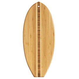 Totally Bamboo Lil' Surfer Surfboard Shaped Bamboo Serving and Cutting Board, 14-1/2" x 6