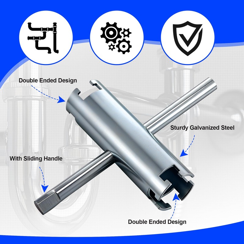 Feekoon 3 Way Sink Strainer Wrench, Basket Strainer Wrench with