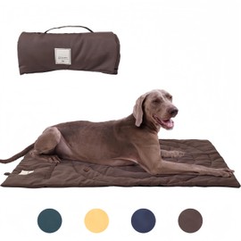Waterproof Outdoor Dog Bed Pad, 37.4" x 25.6" Pet Mat, Foldable & Portable, Cats Mat, Dogs Bed, Washable Dog Mat for Large Dogs,Tapete para Perro,Dog Mat Bed for in Door (Brown)