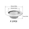 Pack of 2 Drain Strainers, Stainless Steel, 7.5 cm Drain