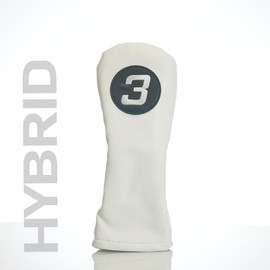 3 Hybrid Headcover, Easy Slip-On Easy-Off Golf Club Head Cover, Fleece Lined Interior, Water Resistant and Durable Shell, Individual Retail Pack, (3 Hybrid Headcover)