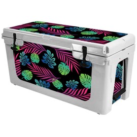 MightySkins (Cooler Not Included) Skin Compatible with RTIC 65 Cooler (2017 Model) - Neon Tropics | Protective, Durable, and Unique Vinyl Decal wrap Cover | Easy to Apply | Made in The USA