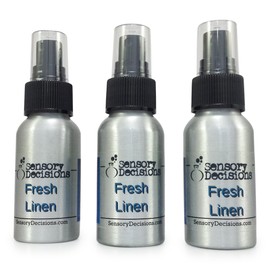 Fresh Linen Fragrance Room Spray - Fresh Linen Home Scent, by Sensory Decisions (three bottles)