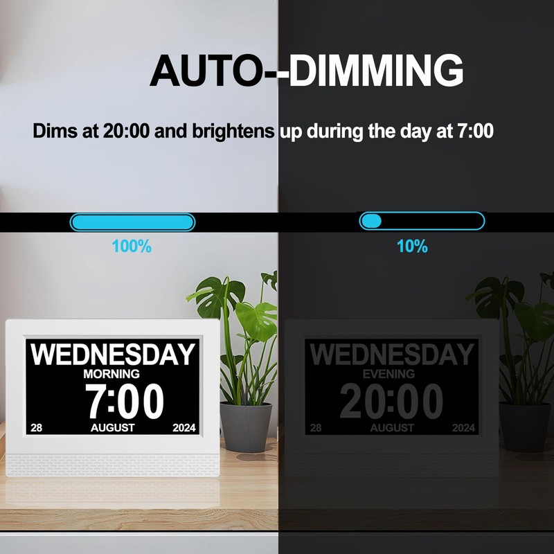 SVINZ SINOIDEAS 3.0 Upgrade,Dementia Clock,Digital Calendar Day Clock,dementia clocks with