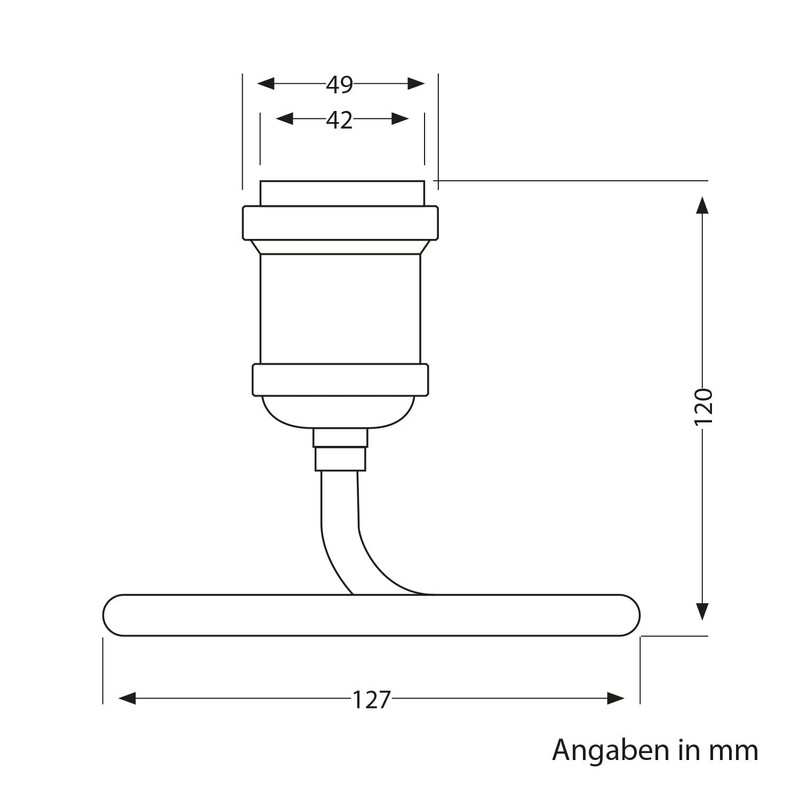 ledscom.de Retro Table Lamp, Switch, Black, 1x E27 Max. 60