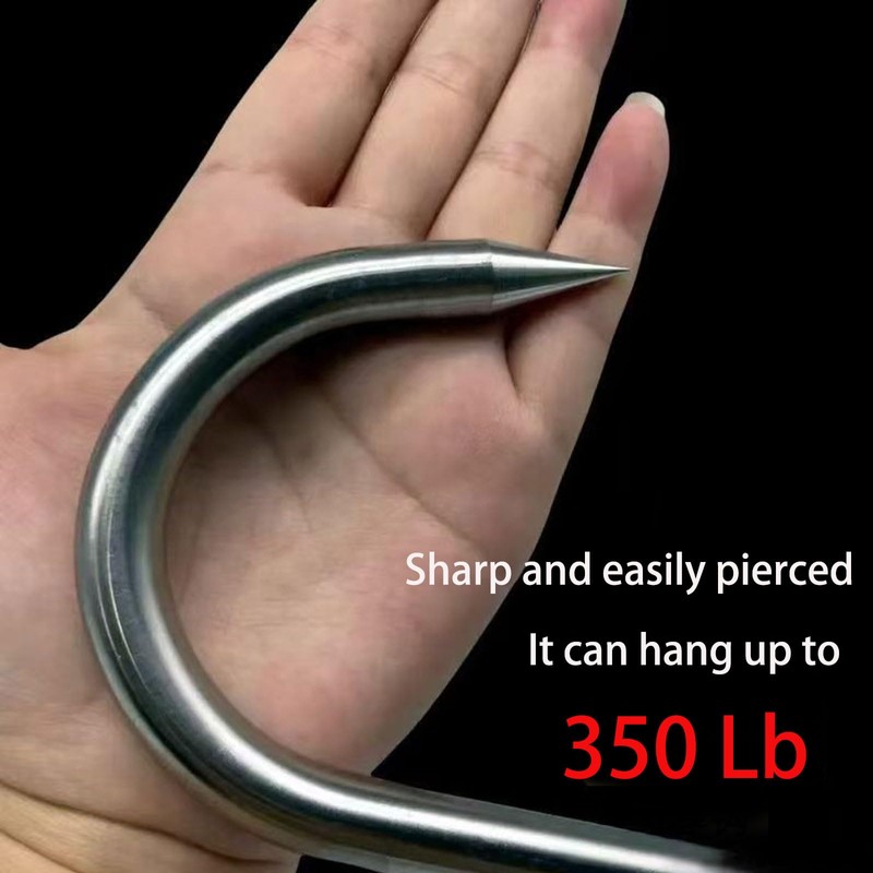 12 mm Heavy Duty Meat Hooks,10 in Stainless Steel Meat