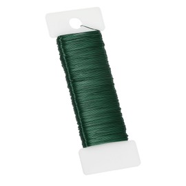 PATIKIL 26 Gauge Floral Flexible Paddle Wire, 38 Yard (115 Feet) Florist Wreath Wire for Crafts Flower Arrangement, Green