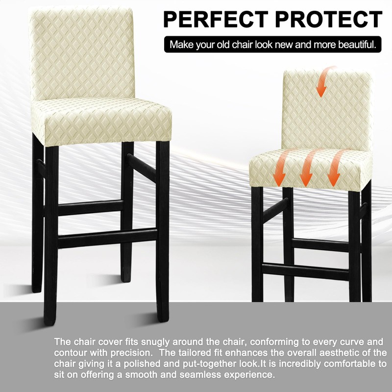 Lellen Bar Stool Covers Jacquard Pattern Bar Stool Chair Covers