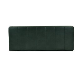 HomePop Theodore Decorative Bench with Metal Base, Deep Forest Green Faux Suede