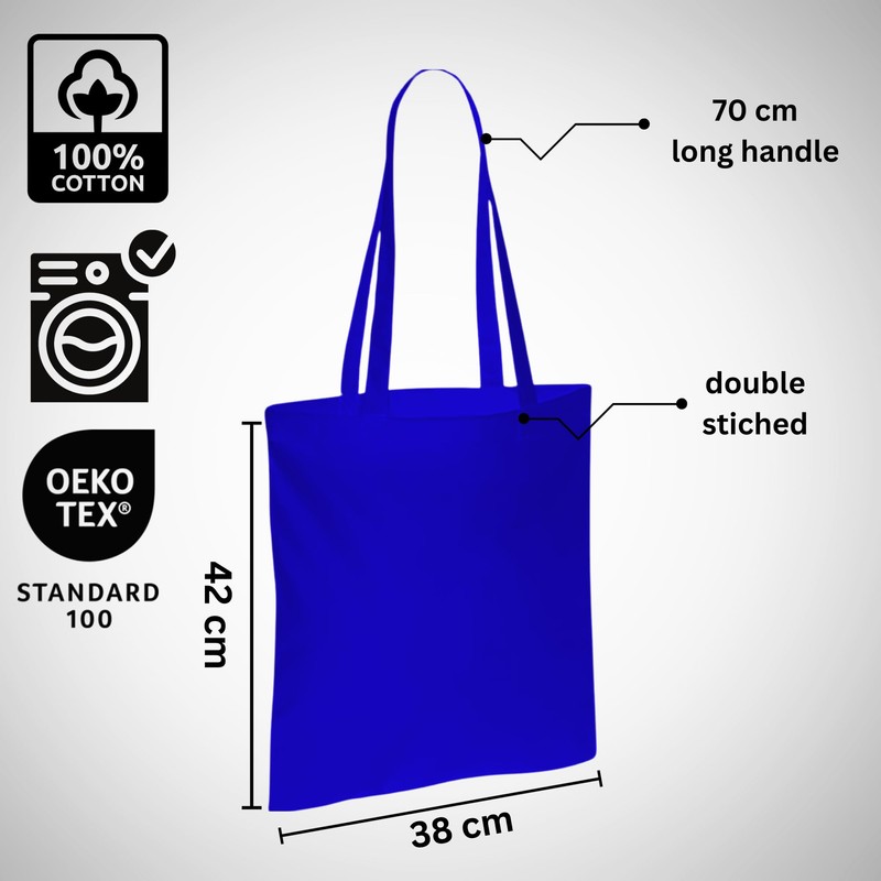 Wonky Line Premium Cotton Tote Bag, Eco-Friendly Shopping Bag, 100%