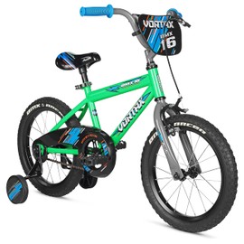 Pacific Vortax Bike, 16 Inch Bike for Kids Ages 3-7, Durable Steel BMX Frame, Adjustable Seat Grows with Your Child, Removable Training Wheels, Hand and Coaster Brake, Easy Assembly, Training Bicycle