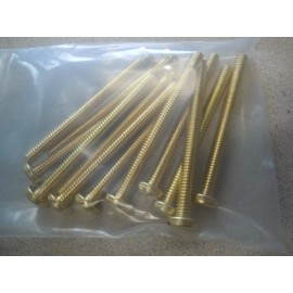 Fastenal 1/4"-20 x 3" Slotted Drive Pan Head Brass Machine Screw. bulk lot of 12