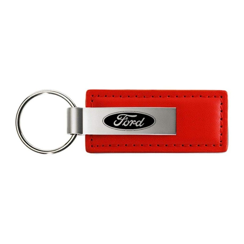 Au-Tomotive Gold, INC. Ford Red Leather Key Chain
