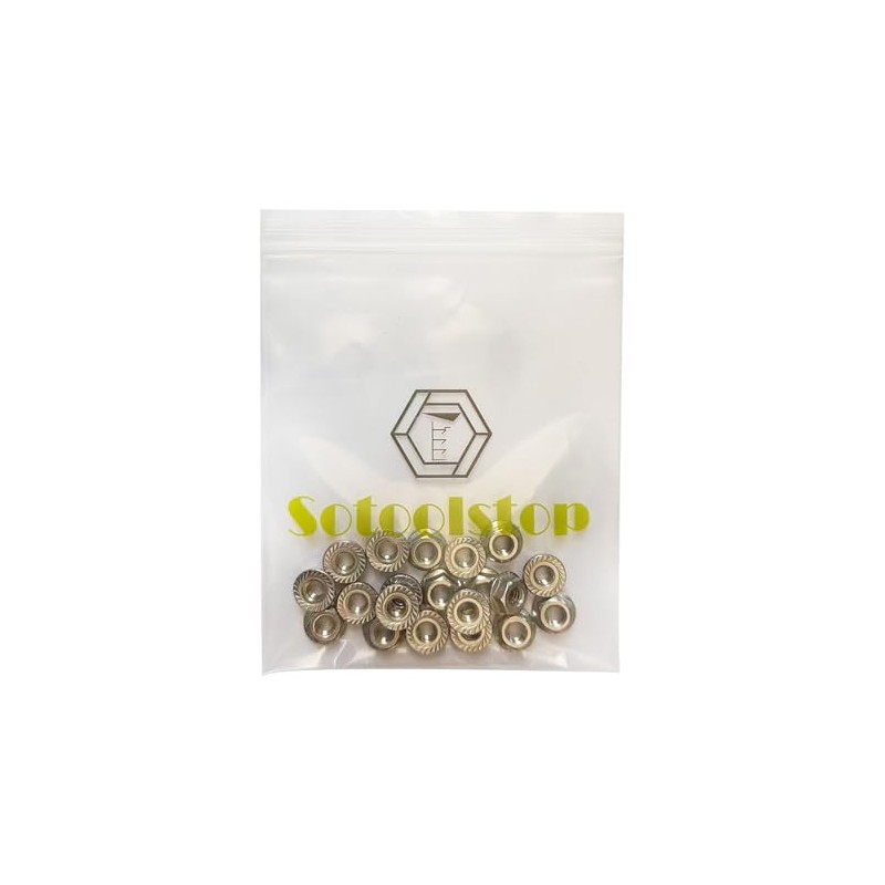 M8 Flange Nuts, 304 Stainless Steel M8-1.25 Serrated Flange Hex