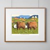 'We're Daft But We Love Ewe' Mounted Print by Thomas