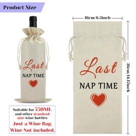 Baby Milestone Wine Bag New Baby Gift Wine Gift Bag Funny Baby Shower Birthday Party Festival Gift New Mom Gift for Women Wine Bottle Bag with Drawstring Celebrate Baby Milestones Gift for Friends