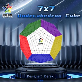 YuXin Teraminx Stickerless 7x7 Dadecahedyon Cube12 Sided Cube Puzzle Gigaminx 7x7 Megaminx Speed Cube