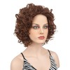 Wiginway Short Curly Synthetic Wigs Women Costume Wig Natural Looking,