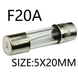15 Pack 5x20mm F20AL 125V/250V Glass Fuses 0.2 x 0.78 Inch F20A 20amp Fast-Blow Fuse (F20A)